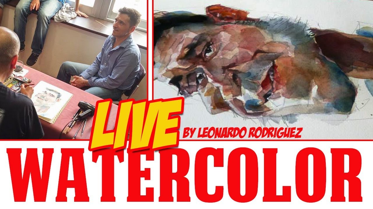 watercolor Illustration - caricature - by Leonardo Rodriguez