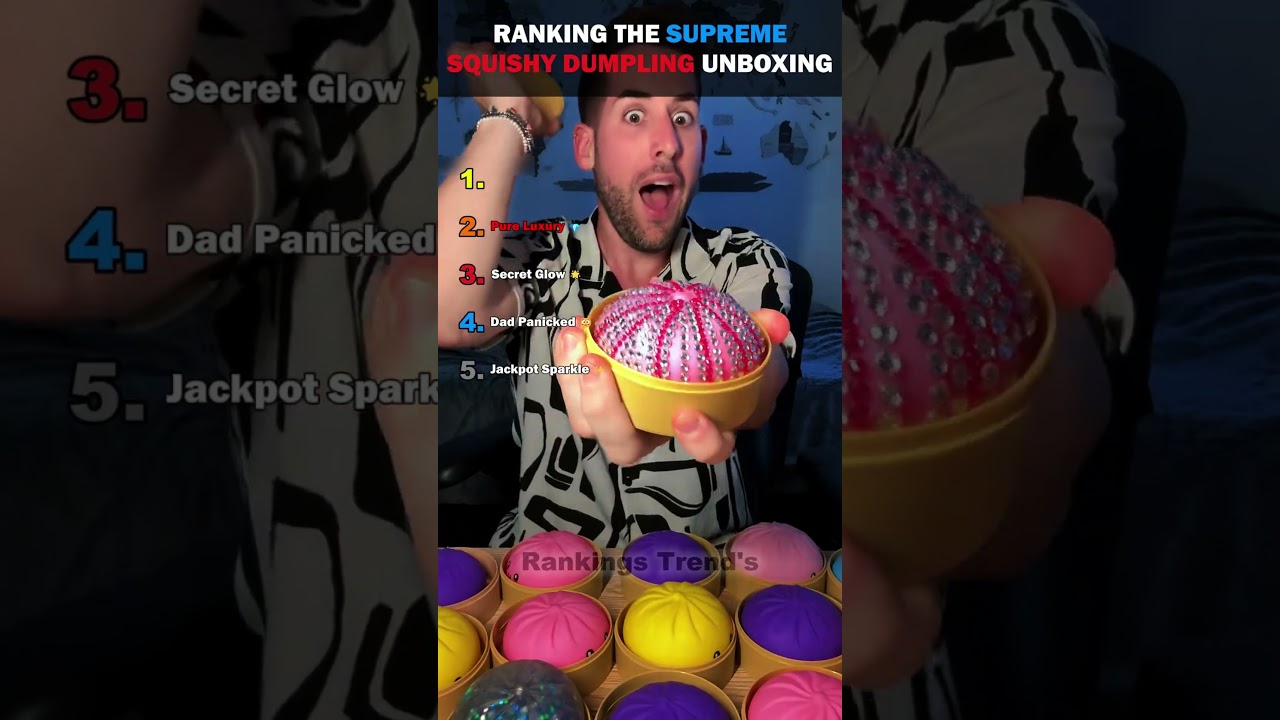 Ranking The Best supreme squishy dumpling unboxing moments 🤩 #shorts #squishy