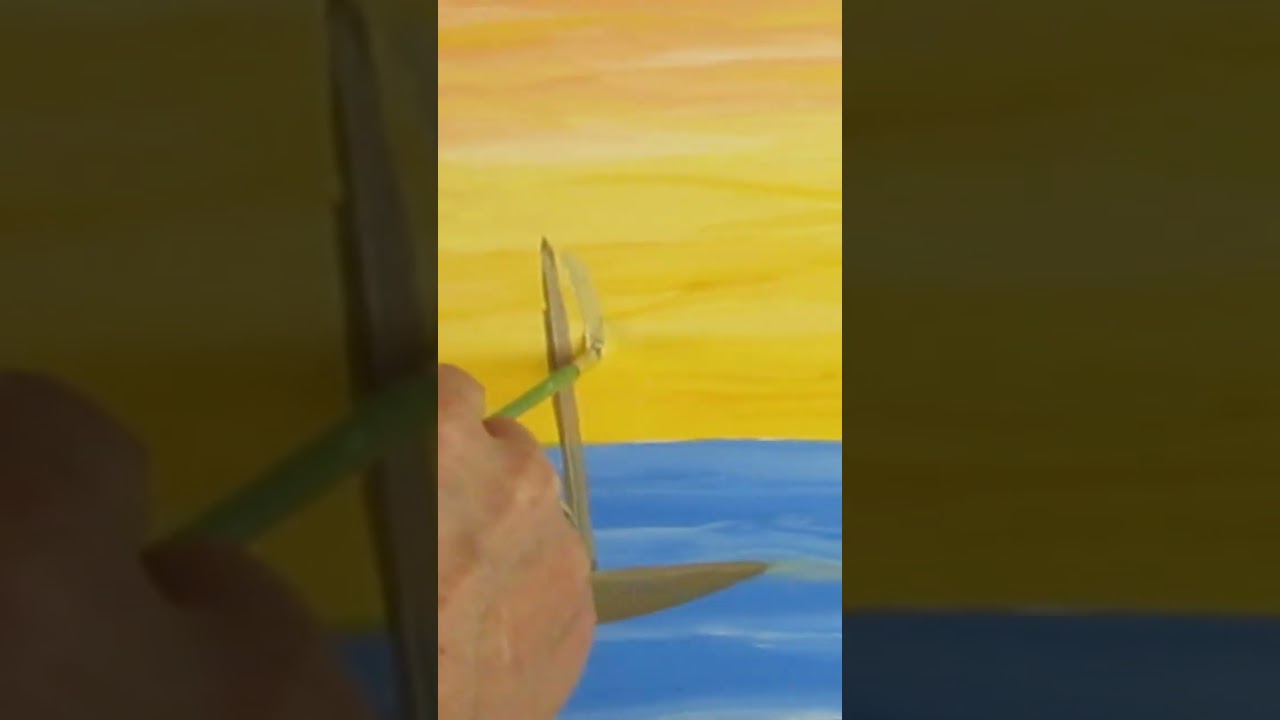 Painting Sailboat Sunset acrylic #sipandpaint