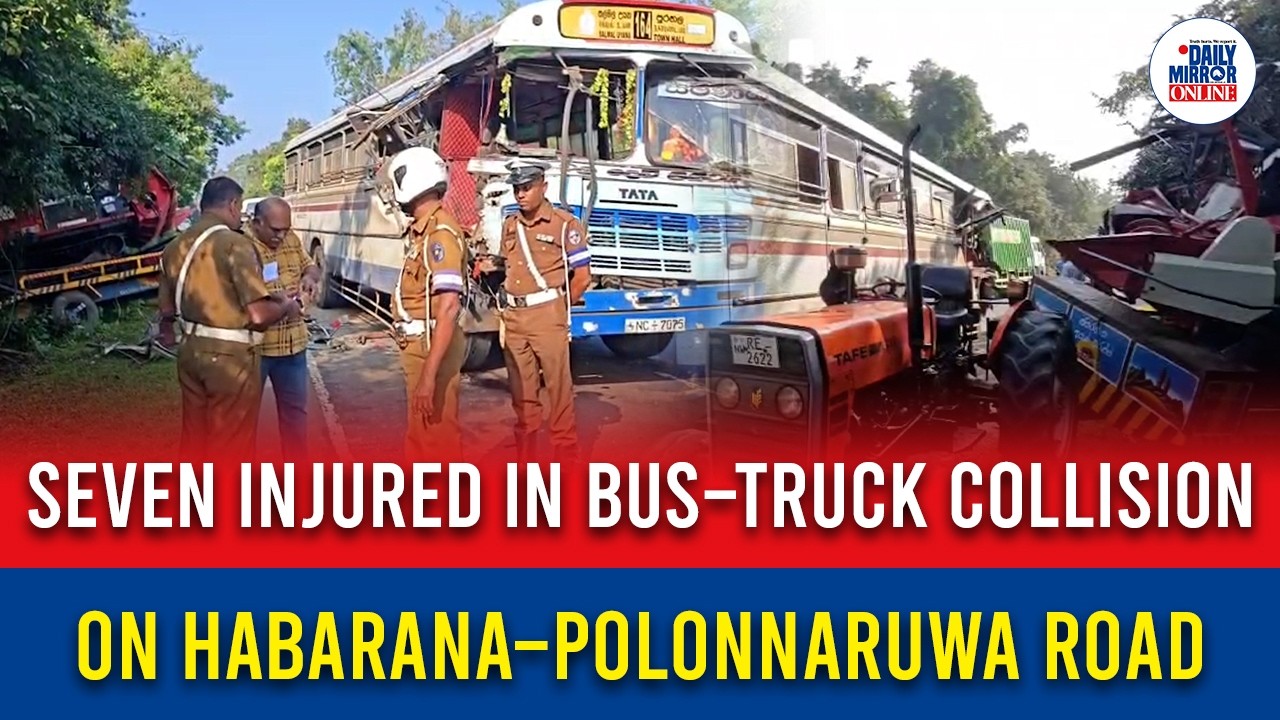 Seven Injured in Bus–Truck Collision on Habarana–Polonnaruwa Road