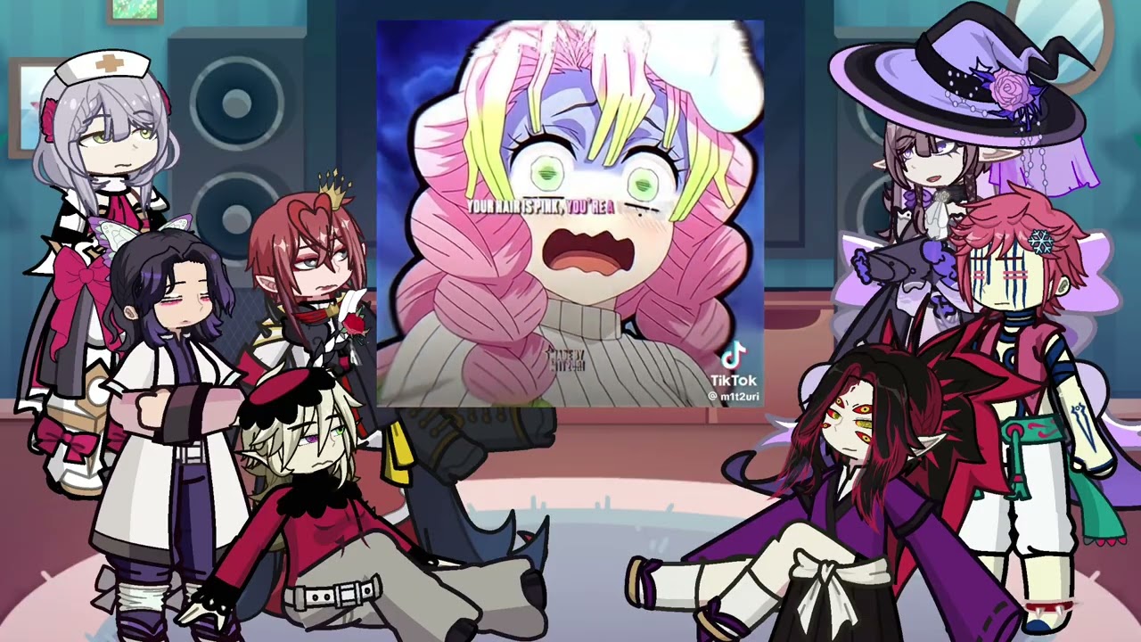 Fandoms react to Mitsuri | Giyuu | demon slayer | Gacha Life 2