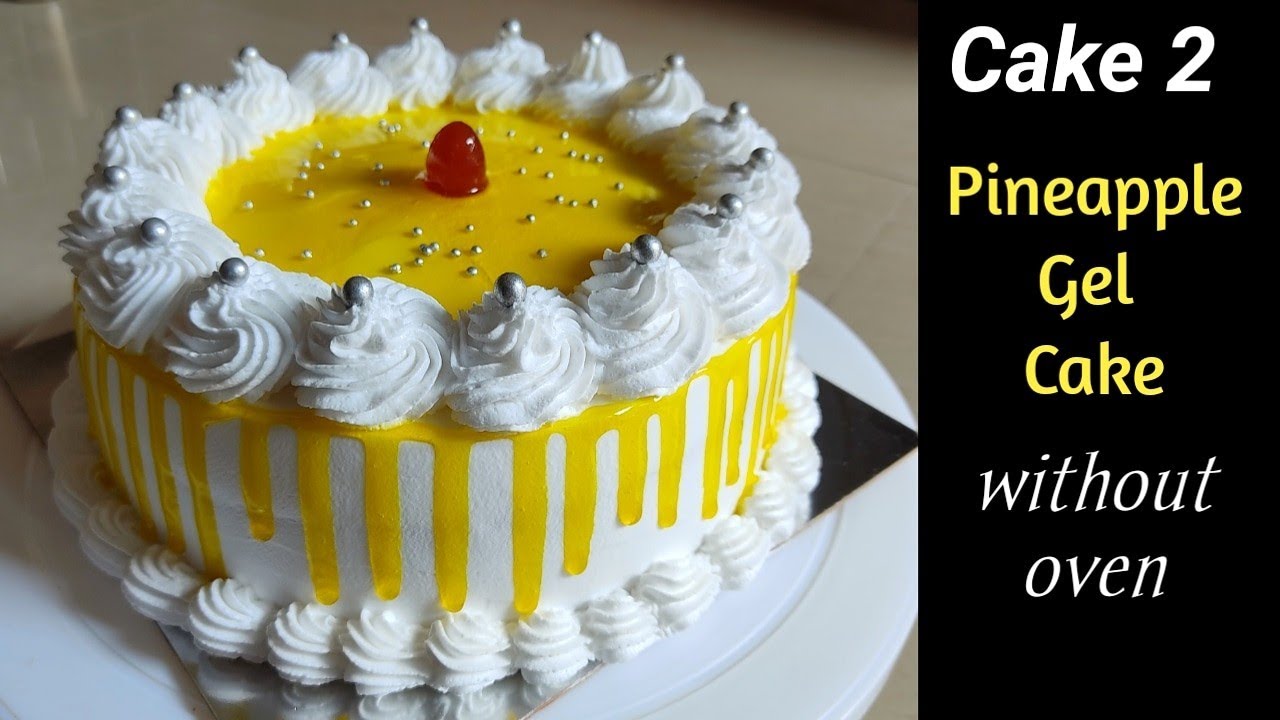 सोप्या पद्धतीने शिका केक-2 | pineapple gel cake | pineapple icecake recipe | Vanjari Sisters&Family