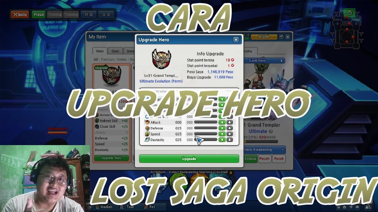Cara Upgrade Stat Hero Lost Saga Origin
