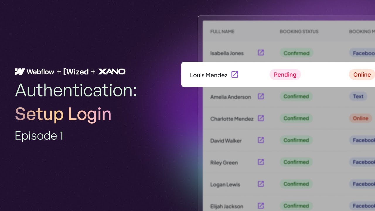 Ep 1- Authentication: Setup Login | Booking Management System with WWX
