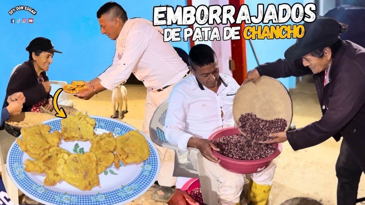 Mi mamita me invitó a la minga para desgranar el maní y les preparé unos emborrajados chancho