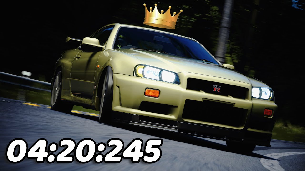 Touge Time Trials S4 R2 1st Place. Sadamine Real Downhill with Kunos R34 SKYLINE GTR in 4:20:245.