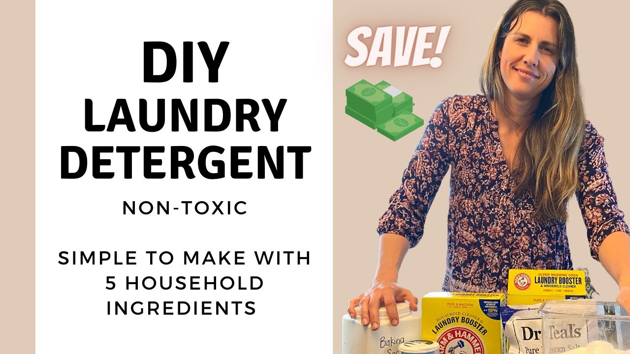 DIY Laundry Detergent (Make Borax Free NON-Toxic) Save $$$$ With 5 Simple Household Ingredients