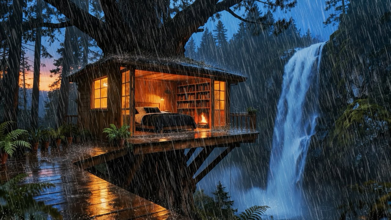 Relaxing Forest Rain at Night 🌧️ | Sleep Deeply with Natural Rain Sounds