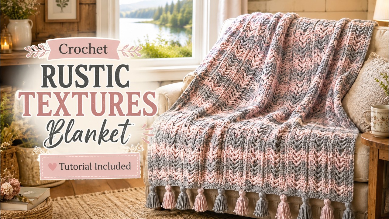 Crochet Swirl Cakes Rustic Texture Blanket Pattern | EASY | The Crochet Crowd