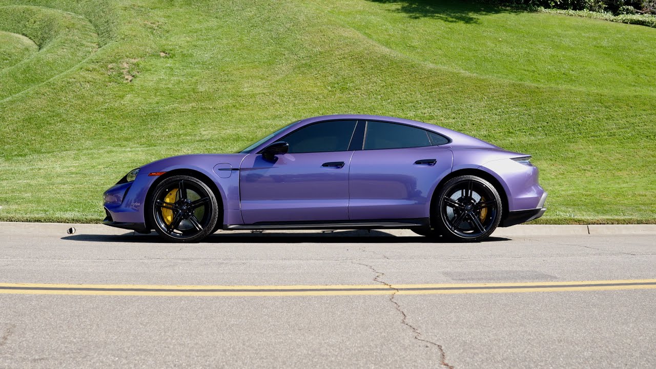 Porsche Taycan wrapped in Viola Purple | PURE PPF