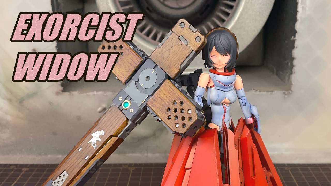 メガミデバイス　エクソシストWIDOWの巫女仕立て・木目塗装を添えて【美少女プラモ全塗装】