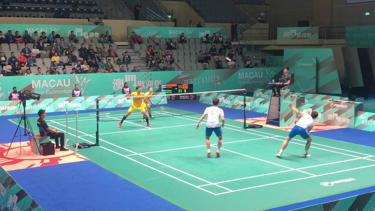 2018 Macau Open MD Lee Yong Dae/Kim Gi Jung vs Lu Ching Yao/Yang Po Han excellent angle 60FPS 1080P