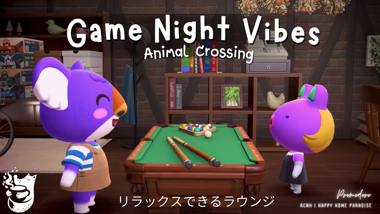 Game Night Vibes: Fun Animal Crossing Pool Table & Cozy Lounge for Relaxation🎮