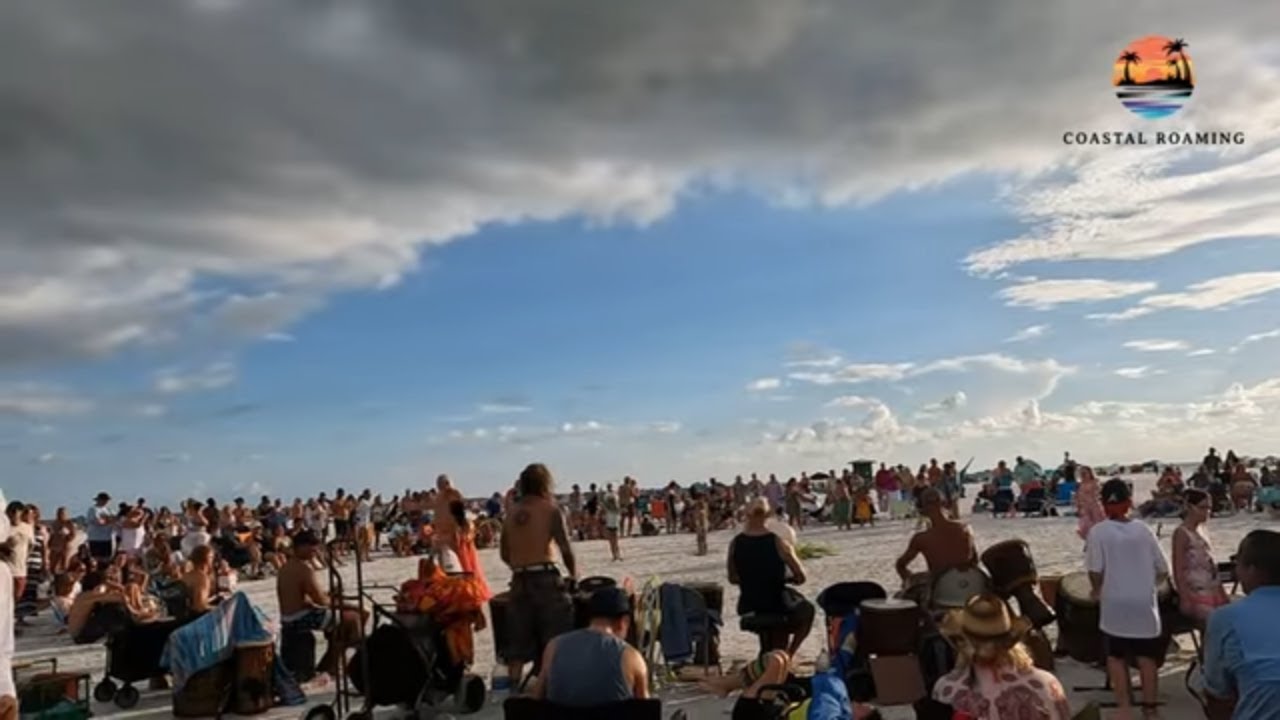 Sunset Drum Circle at Siesta Key Beach 🌅🔥 | You Won't Believe the Vibe!