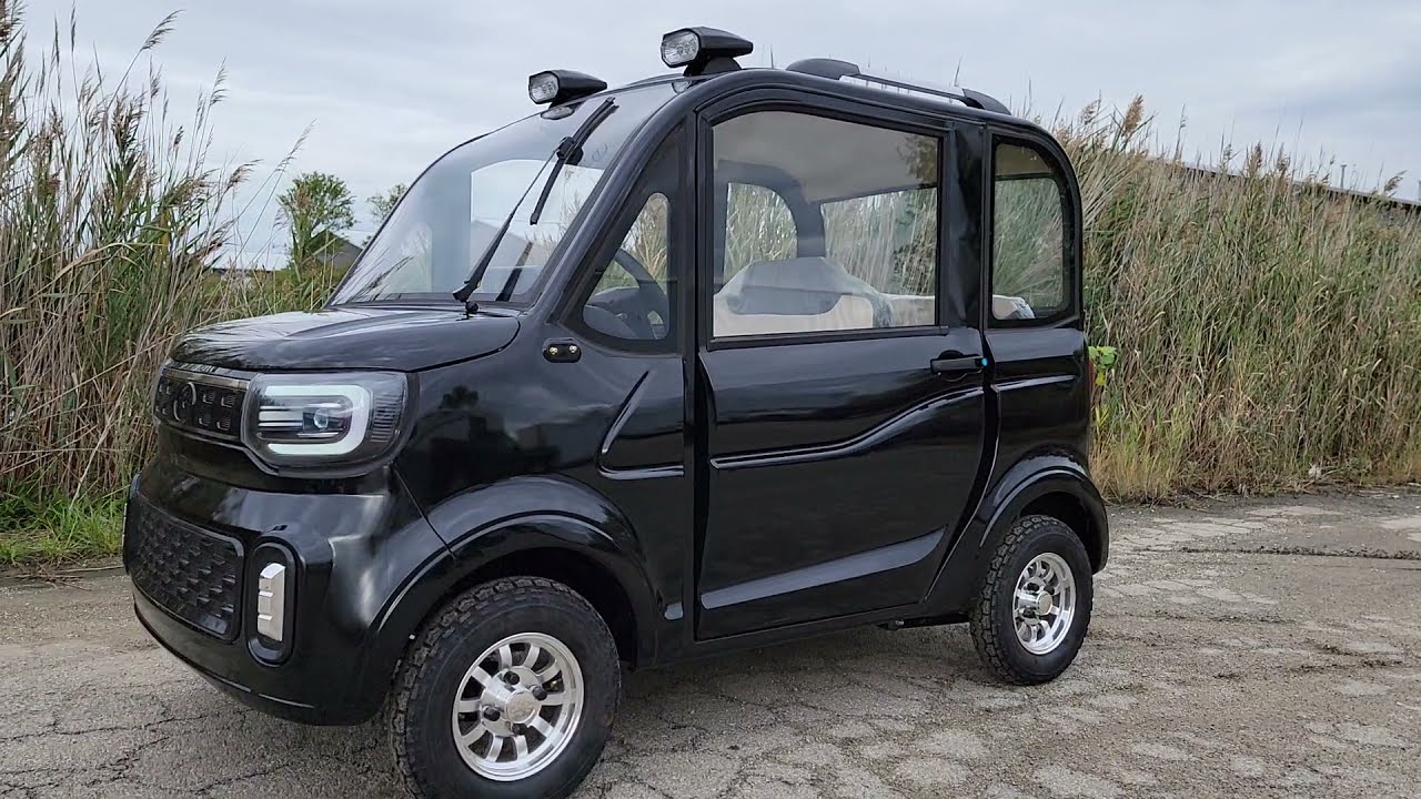Black Coco Coupe LSV Small Electric Car Golf Cart Street Legal Review And Test Drive