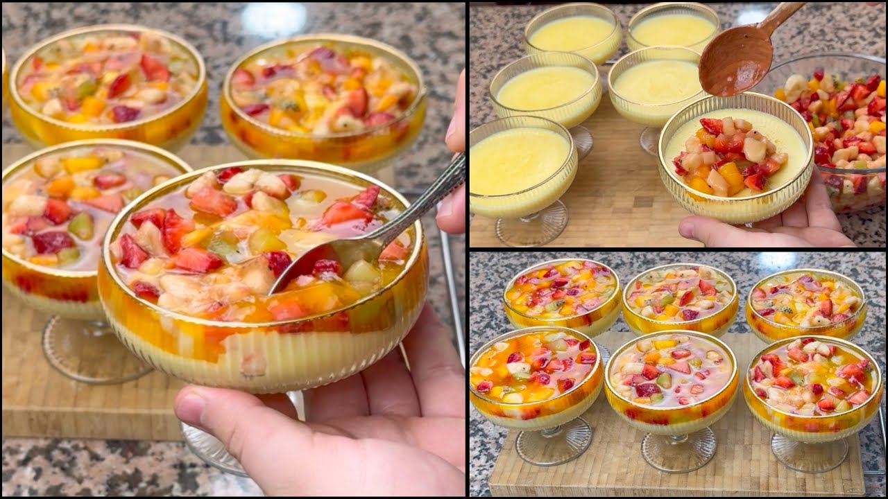 لعشاق التحليات الاقتصادية و اللذيذة هادي الوصفة ليكم😍تحلية باردة بزاااف بنيينة و سهلة سجليها لرمضان