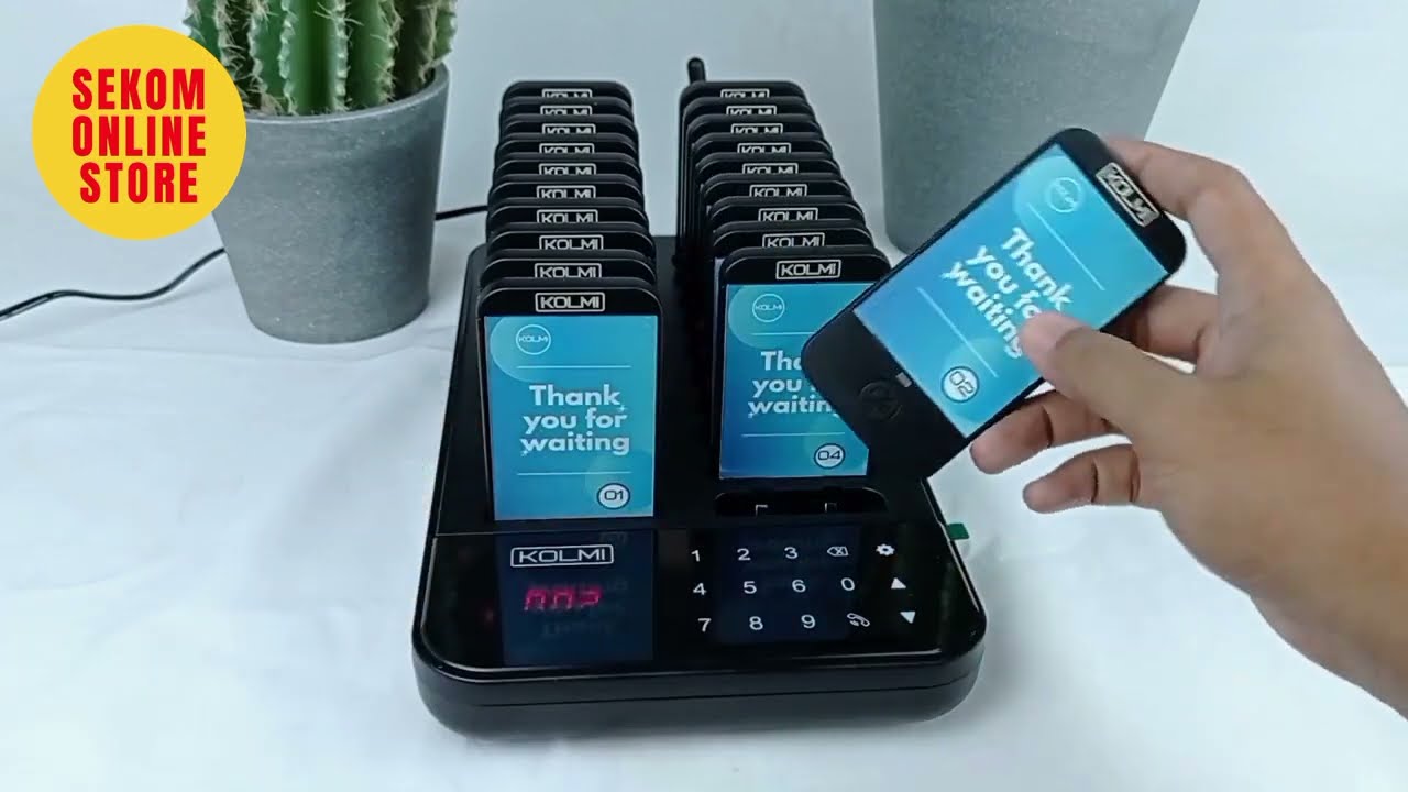 TUTORIAL KOLMI WIRELESS CALLING PAGING SYSTEM CS202 (20 Square) Produk Terbaik untuk Restoran & Kafe