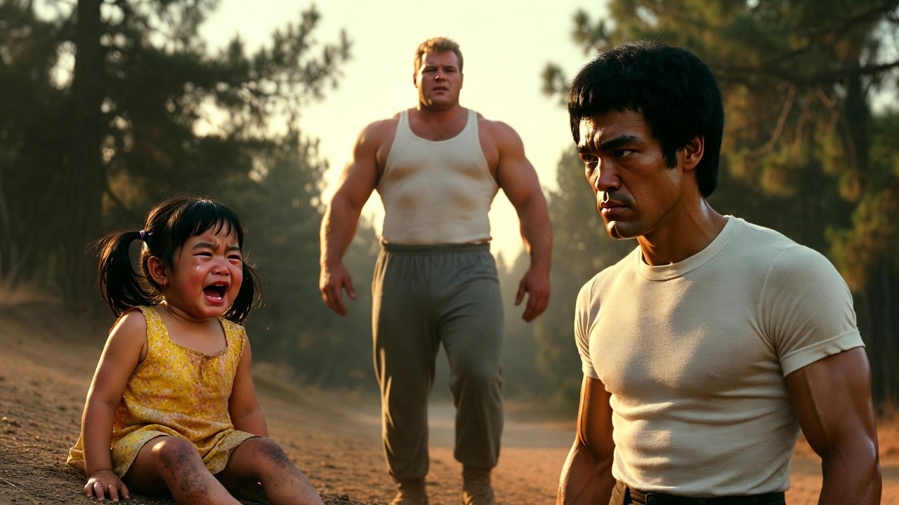 Bruce Lee en parque: Fisiculturista empujó a su hija 4 años 