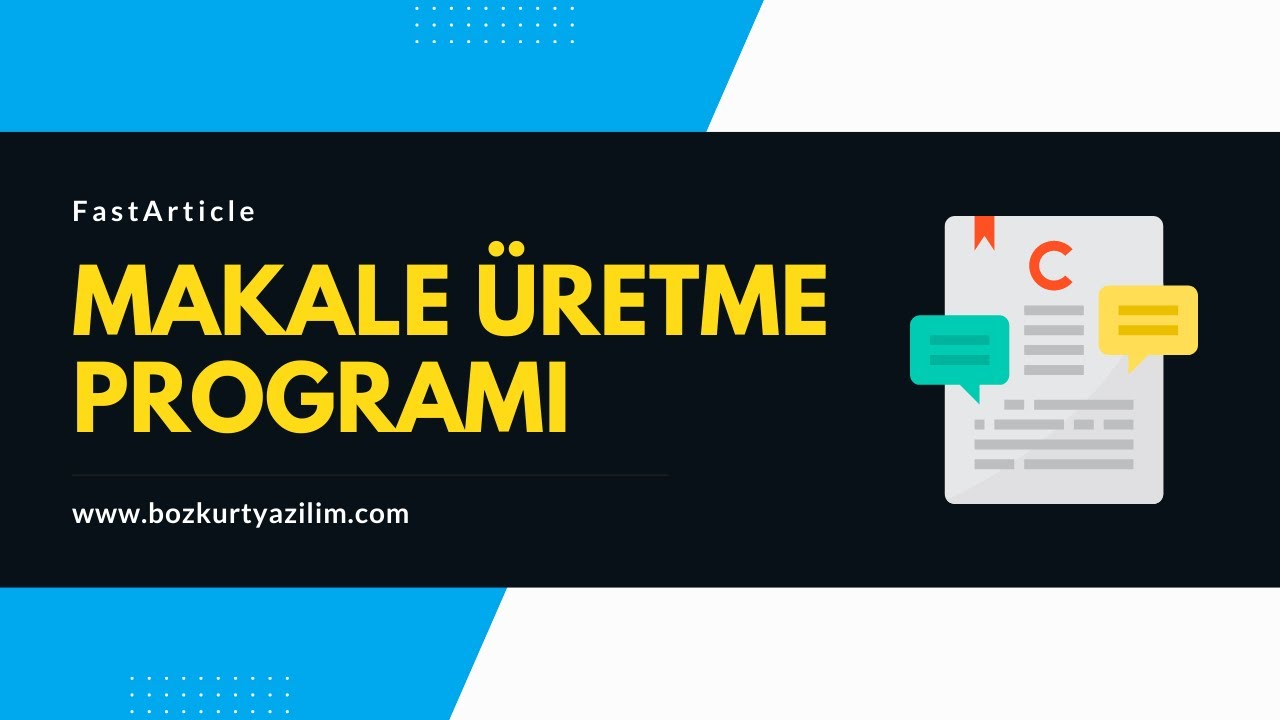 FastArticle - Otomatik Makale Oluşturma Programı [KopyaKontrol - Çeviri - Özgünleştirme]