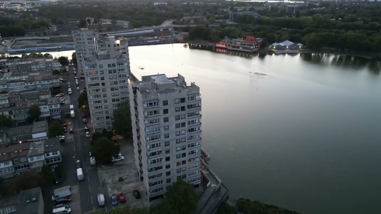 Southmere Park thamesmead by drone