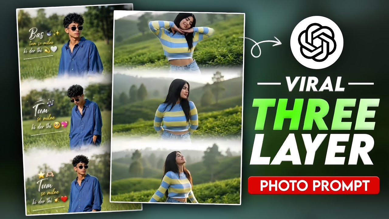 Trending Vertical Triptych Collage Ai Photo Editing | Instagram Viral 3 Layer Photo Prompt | ChatGPT