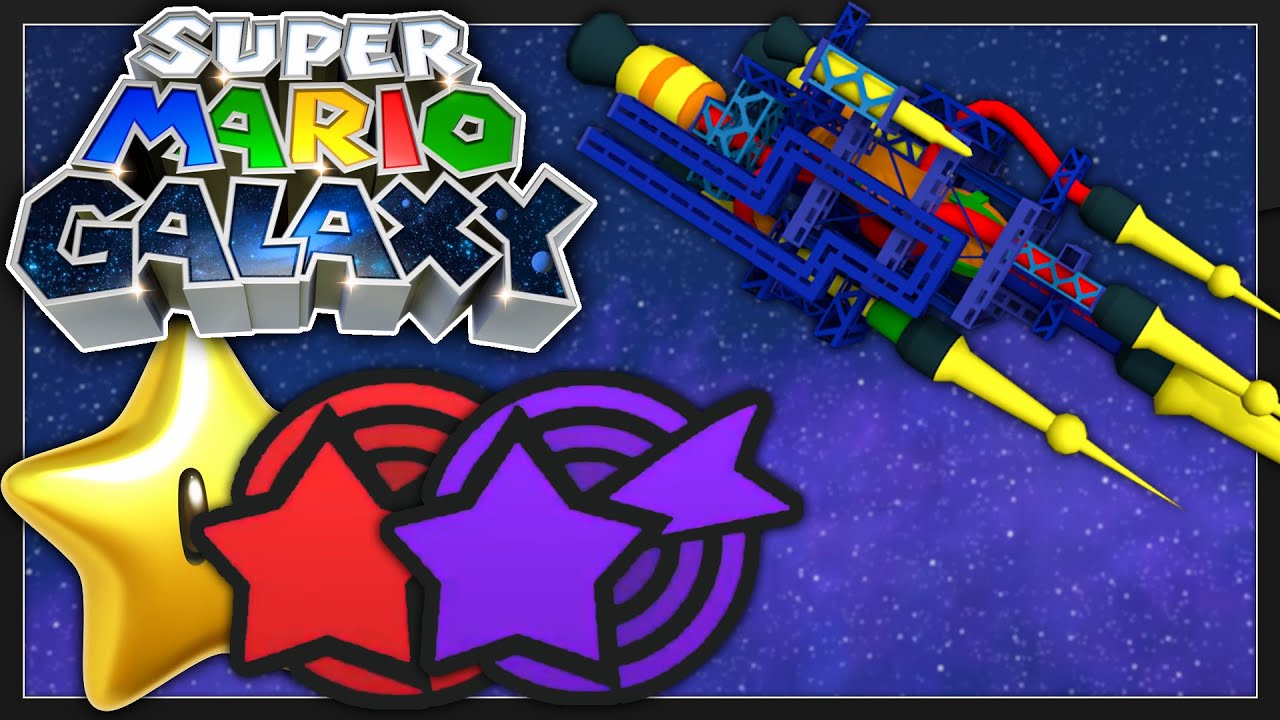 Super Mario Galaxy - Dreadnought Galaxy ALL STARS / COMETS