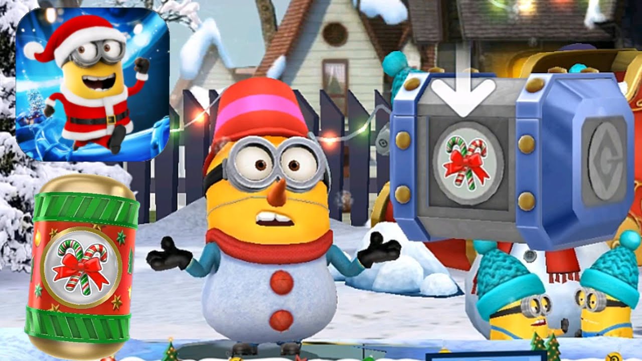 Despicable me Minion rush Snowman minion update Santa Helpers stage 1 gameplay ios android