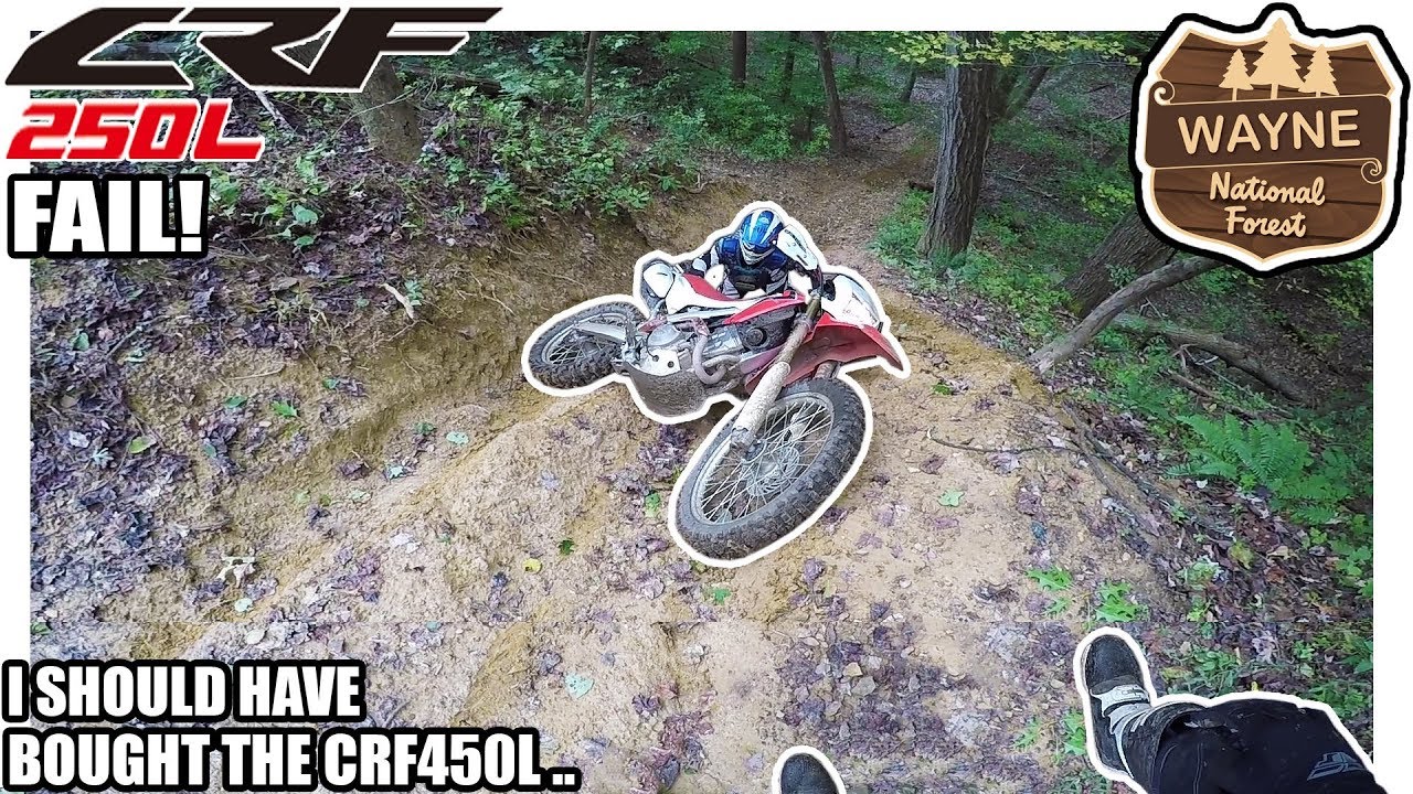 CRF250L HILL CLIMB FAIL! Can It Keep Up With A 450? | Wayne National Forest Single Track Fun