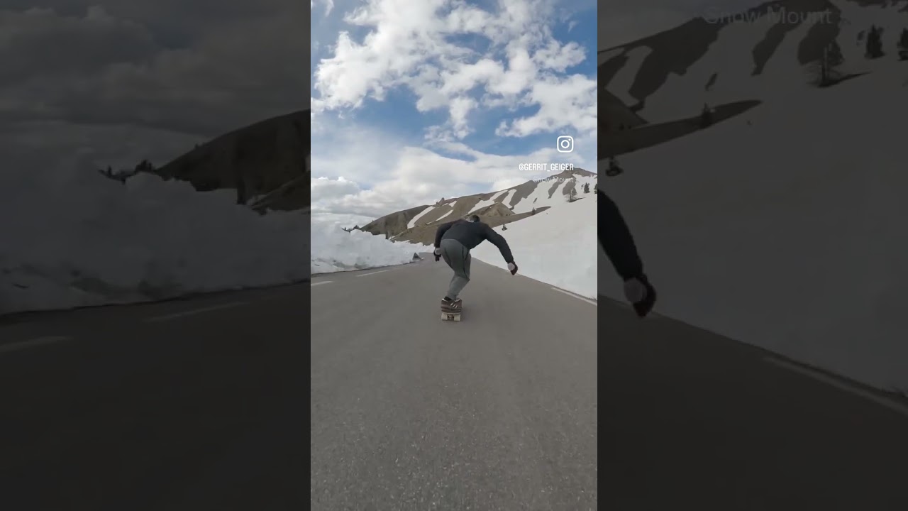 Snow #skateboarding in the french Alps #downhillskateboarding   #Longboarding #FrenchAlps #LBSTeam