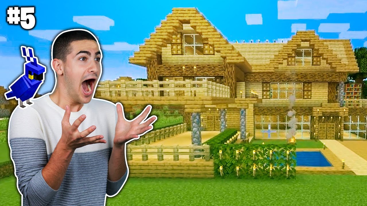 בניתי וילה ענקית במיינקראפט !!