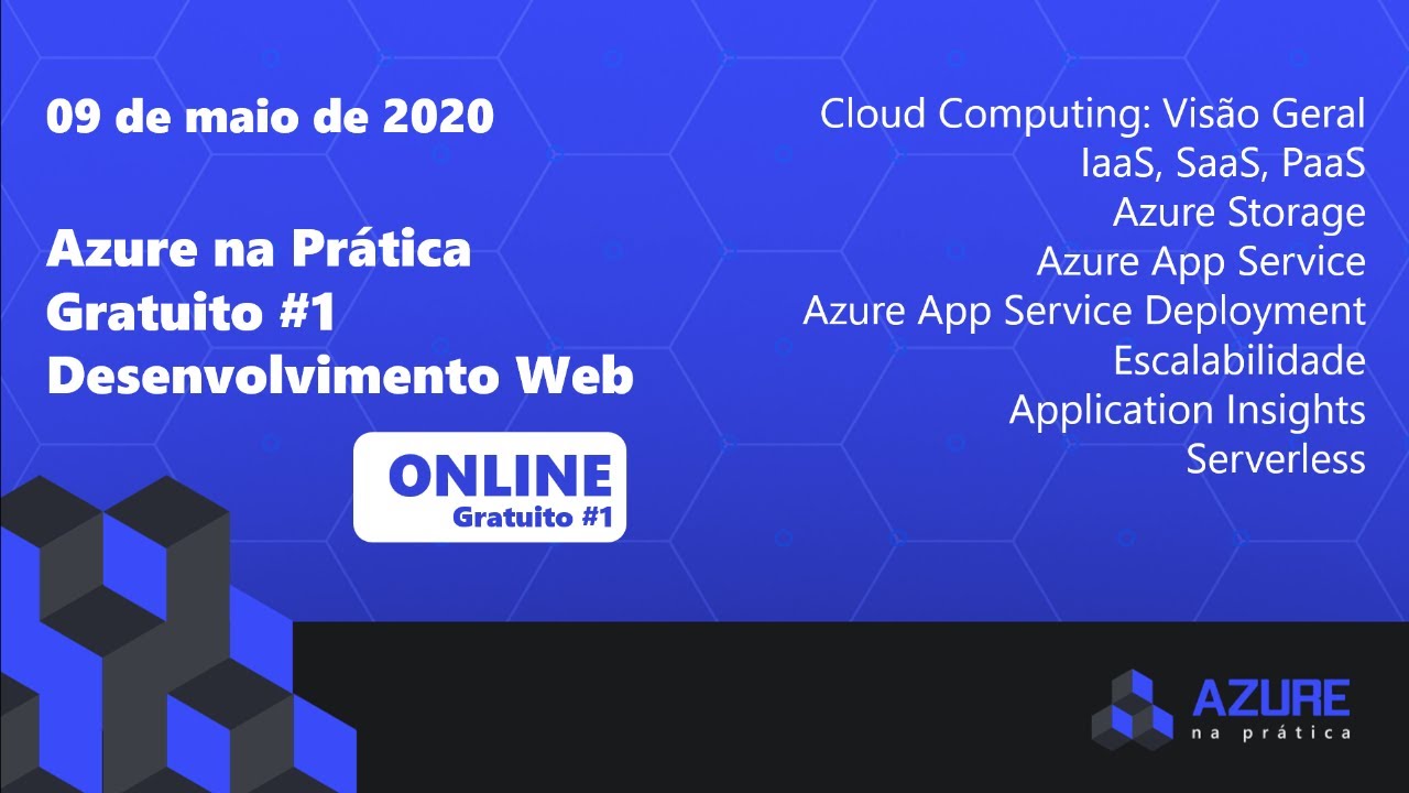 Azure na Pr&aacute;tica Gratuito #1 - Desenvolvimento Web