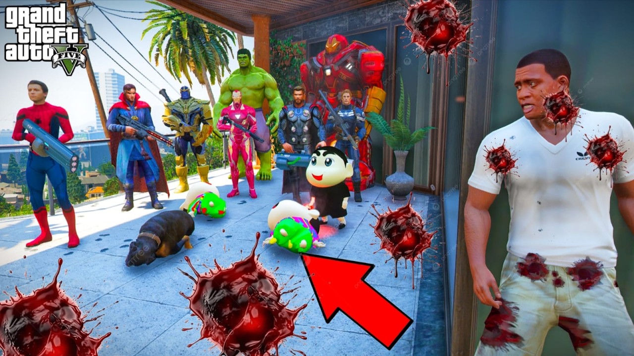 Franklin Playing Hide and Seek With Avengers In GTA 5 !! (GTA 5 Mods)
