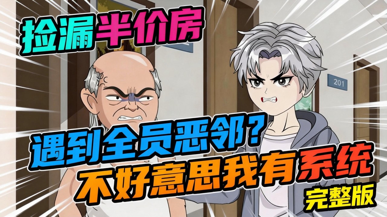 【一口气看完】我以为买到半价房是捡漏，结果遇到了全员恶邻。偷外卖的熊孩子、霸占车位的孕妇、扰民广场舞大妈轮番作恶，就在打算跑路时，惩治恶邻系统意外激活！#夜一漫谈 #全员恶邻？不好意思我有系统