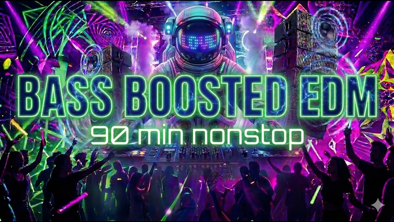 BASS BOOSTED | 90 MINS EDM RAVE | PSYCHEDELIC VISUAL EFFECTS | 90 分鐘電音 | 迷幻視覺