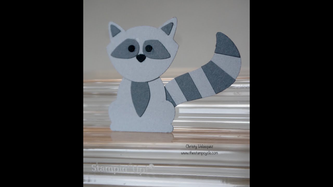 Critter Mania Using the Fox Builder Punch from Stampin Up! Episode #3 - Raccoon Critter