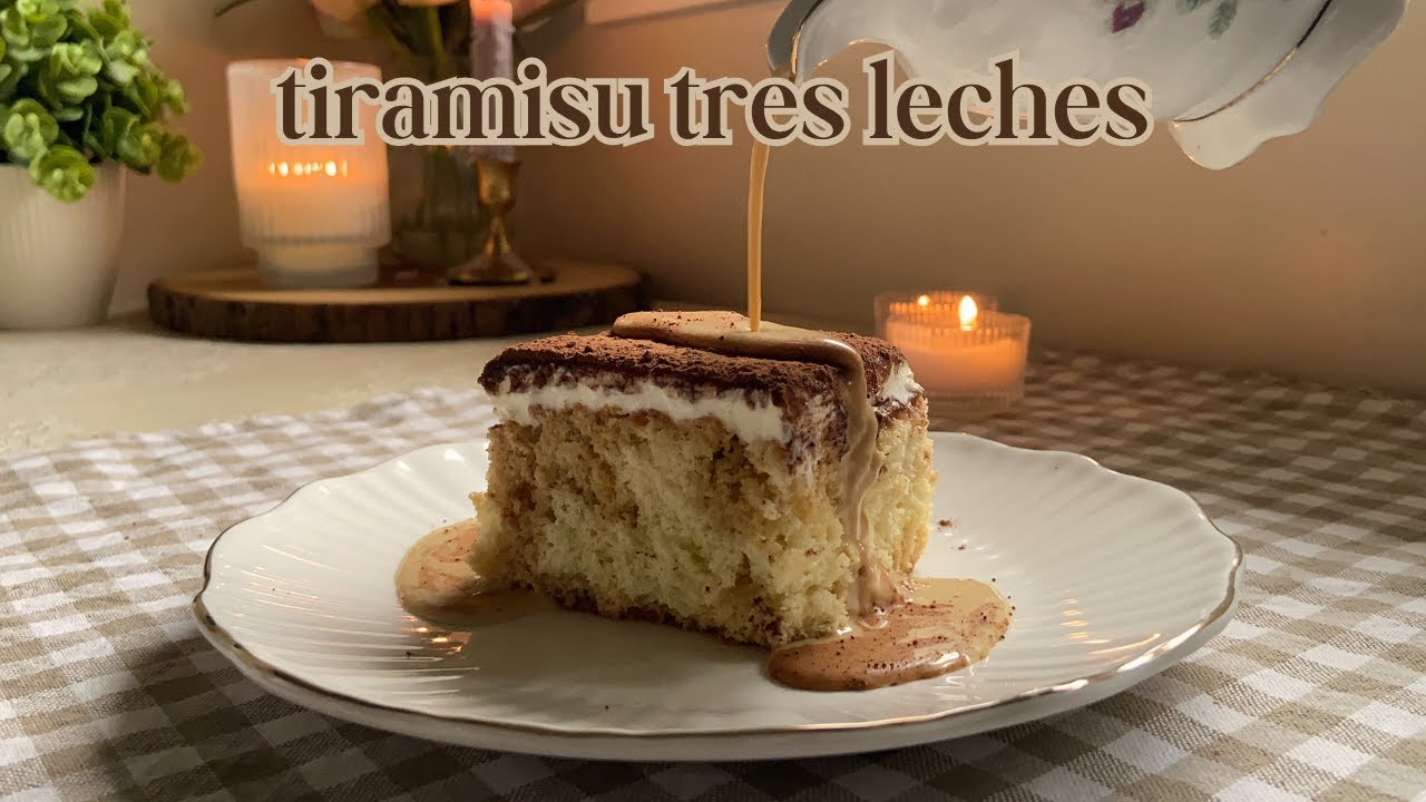 Tiramisu Tres Leches | Tiramisu Milk Cake ♡ Bake With Me