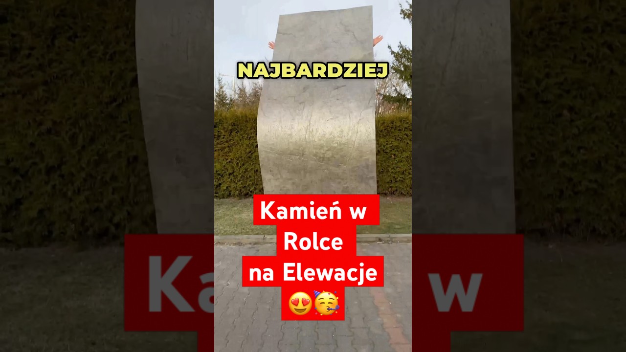 Najbardziej pożądany materiał na elewację w 2025r!🥳😍 Kamień w Rolce! #remont #elewacja #budowa