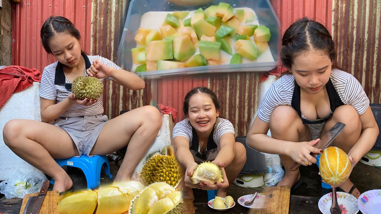 นานๆที่จะได้กินของหวานอร่อยแบบนี้ ใส่ทุเรียนอร่อยมากๆ‼️🇱🇦🇹🇭