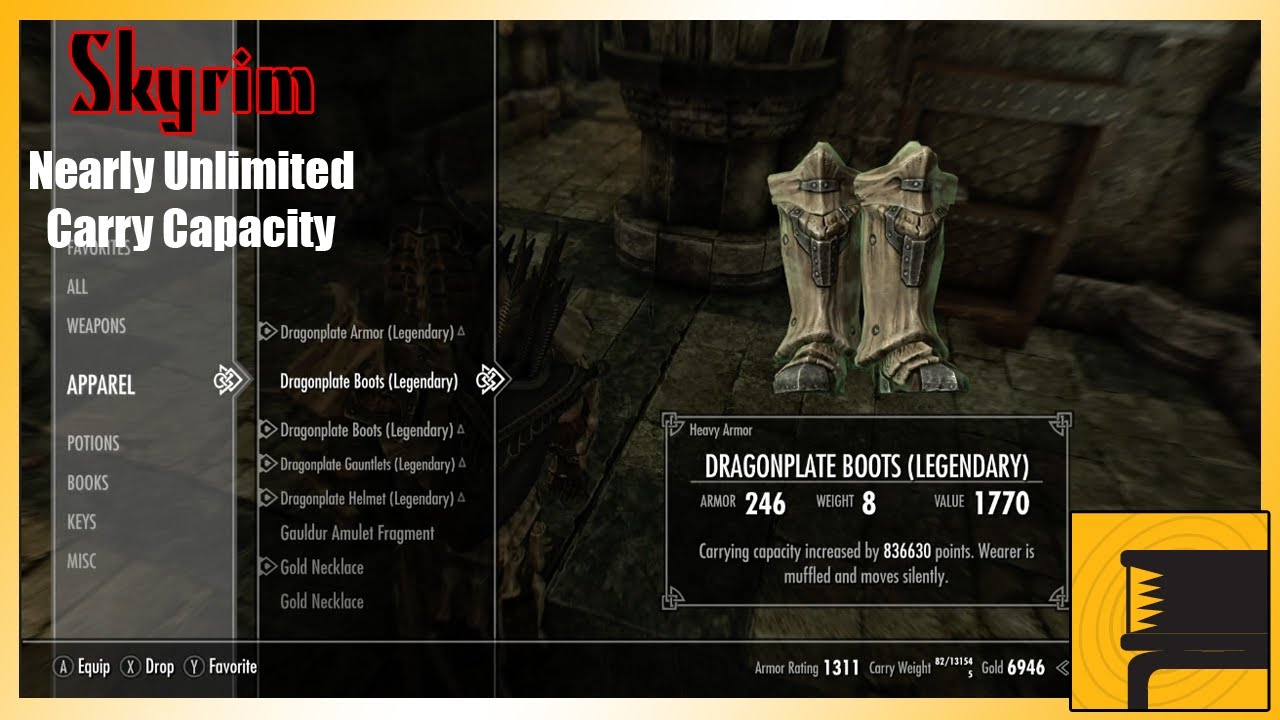 Skyrim: Nearly Unlimited Carry Capacity