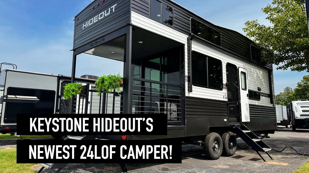 Keystone Hideout's New 2024 24LOF Loft Mini Destination Trailer Tour | For Sale | Veurink's RV in MI