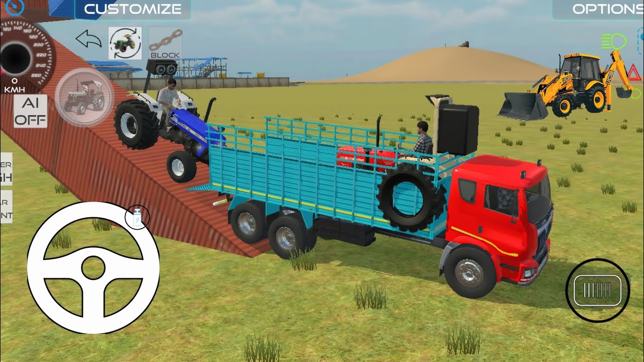 Drive JCB and Unloading Stone From Dumper in Game 🎮🔥 #jcb #dumper #truck #gamingvideos #tractor 