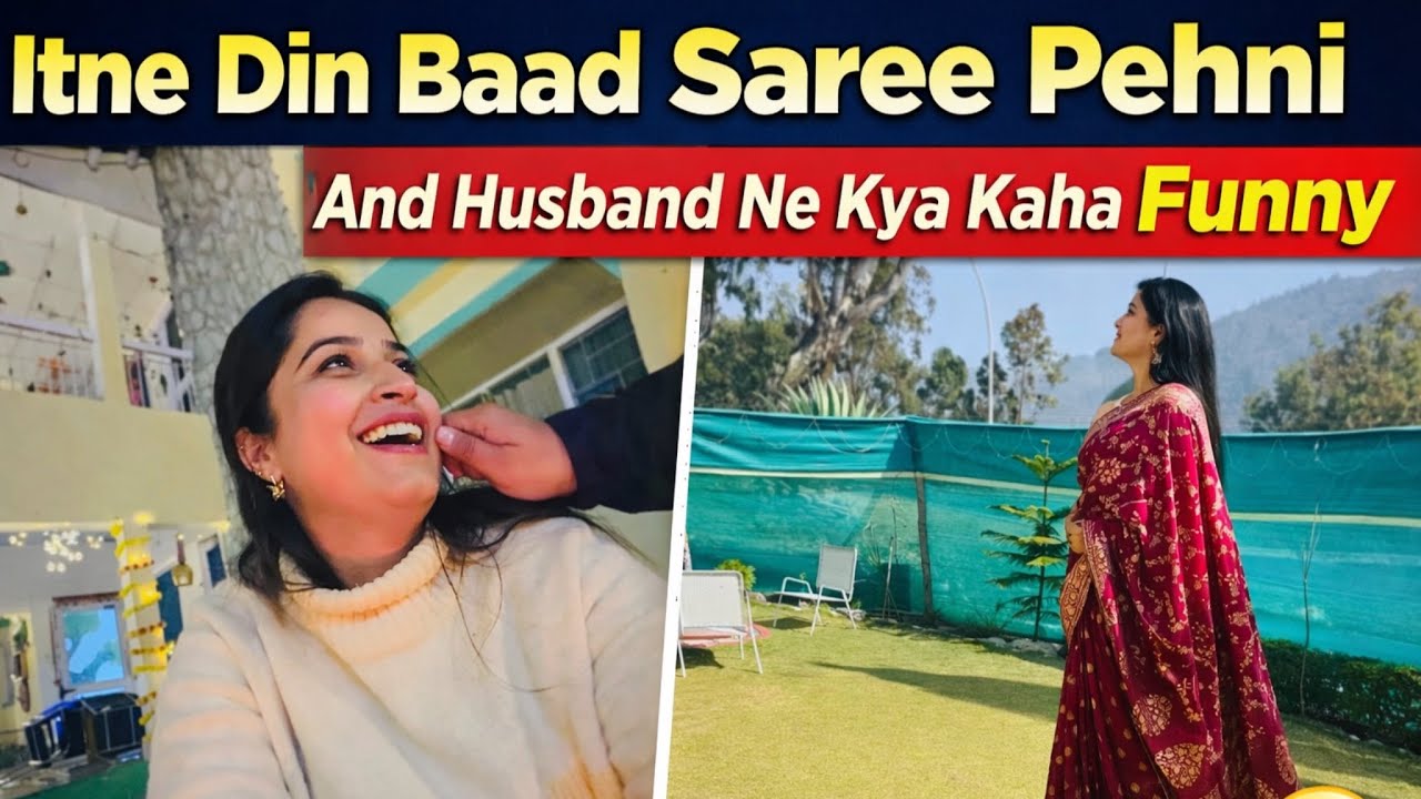 Finally Wore a Saree After Many Days🩷 || What My Husband Said 🤭