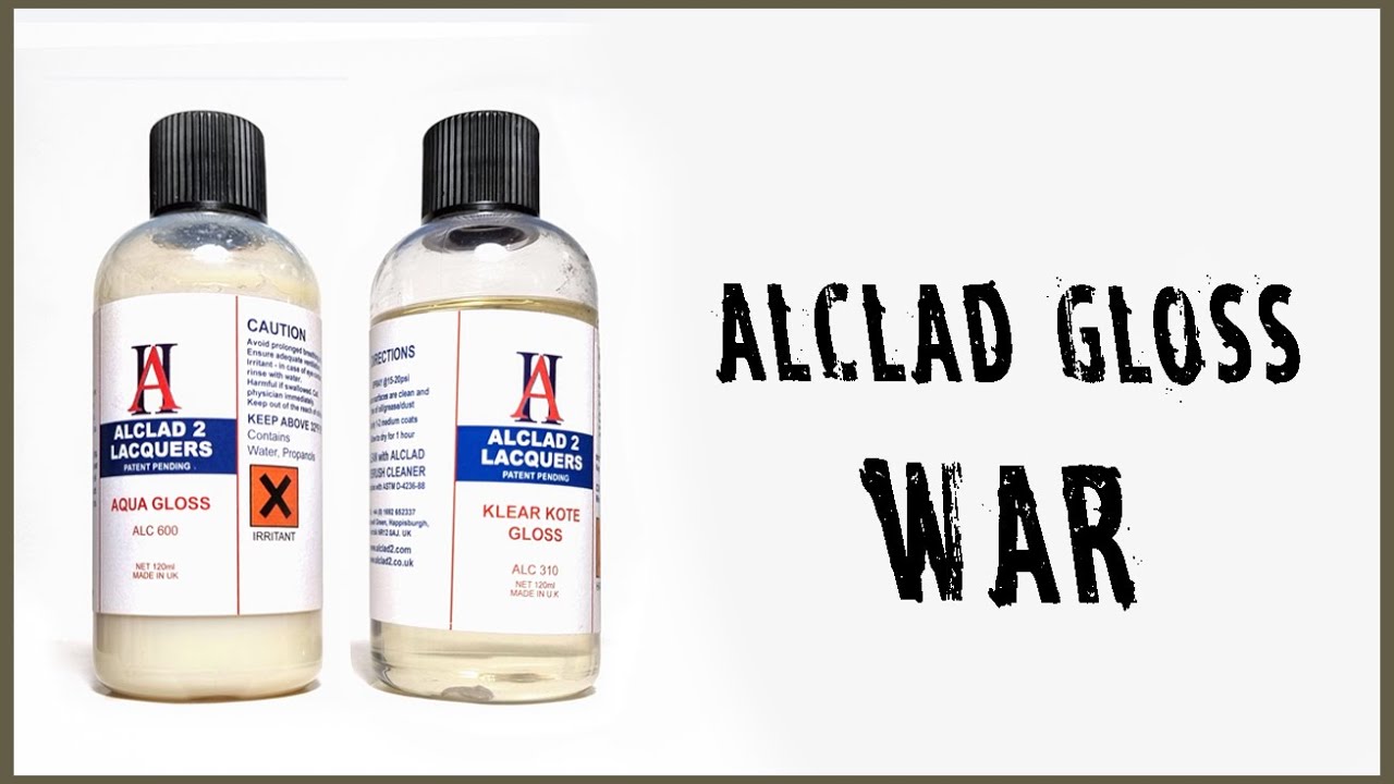Alclad Aqua Gloss vs Alclad Klear Kote Gloss I Shine and hardness 24 hours later I
