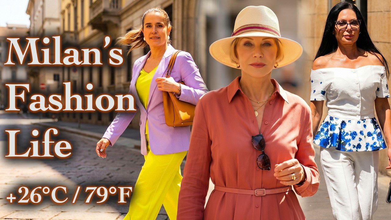 What People Wear in Milan at +26&deg;C: Summer 2026 Fashion Trends to Know. Luxury Shopping walk