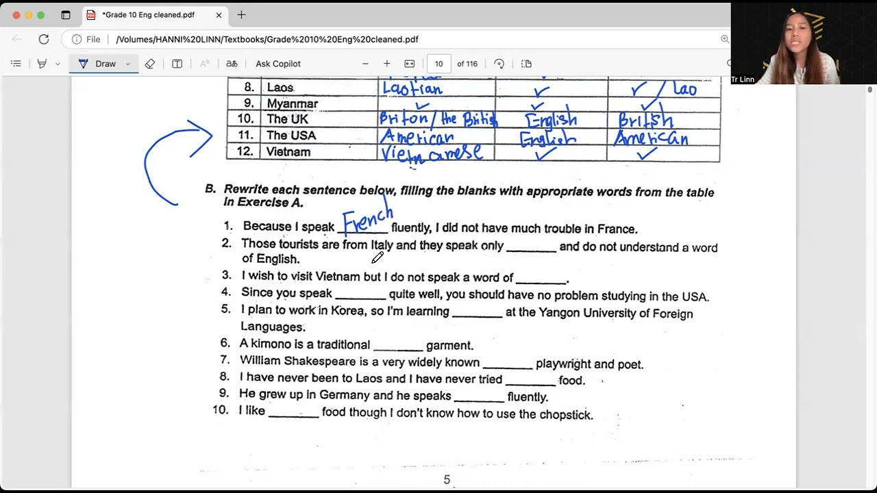 Grade(10) English Unit(1) 1B Vocabulary