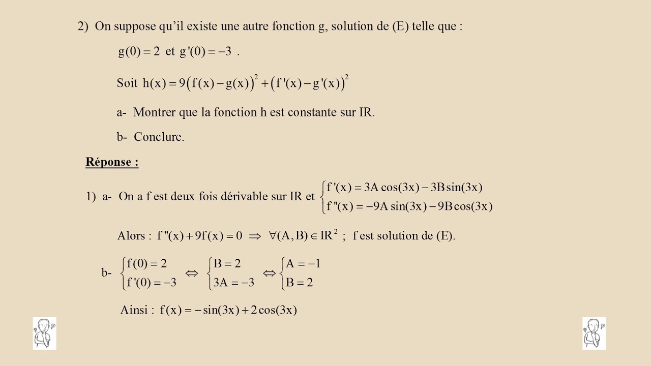 [Suite cour] Équations différentielles 2 [BAC math et sc]