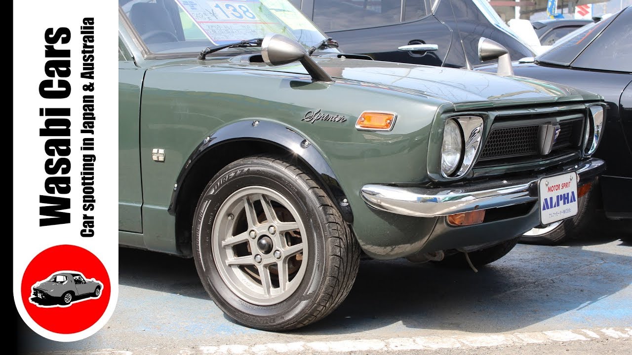 Moss Green Toyota Sprinter Trueno TE27 with Tom's 14 inch Wheels