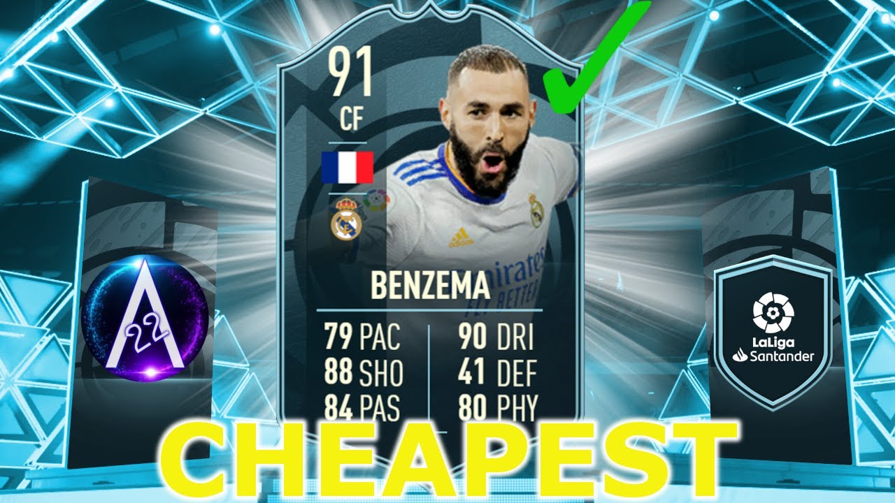 91 Benzema POTM SBC Cheapest Solution!! #FIFA22