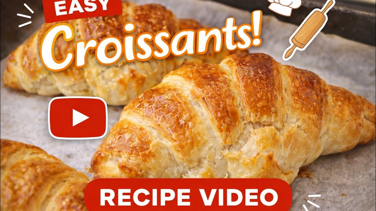كرواسون هش ومورق بطريقة سهلة | أنجح وصفة كرواسون في البيت 🥐Easy Homemade Croissants