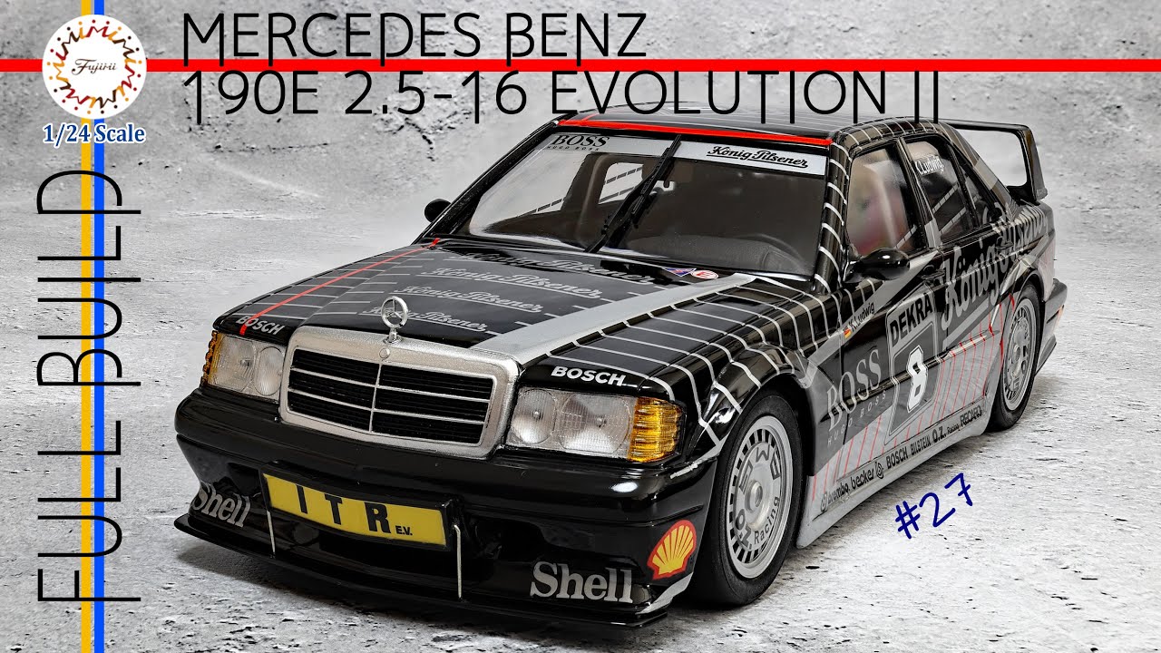 【カーモデル】FUJIMI MERCEDES-BENZ 190E 2.5-16 EVOLUTION II 1/24 scale model cars build【工作室 27-00】DTM